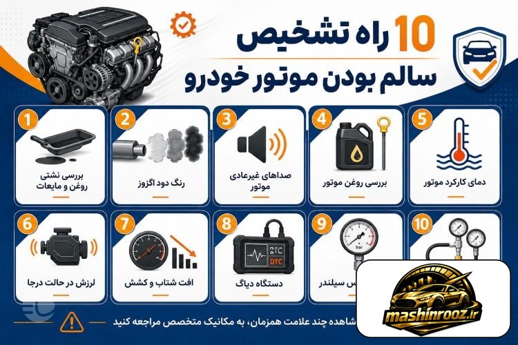 روش های تشخیص سالم بودن موتور خودرو